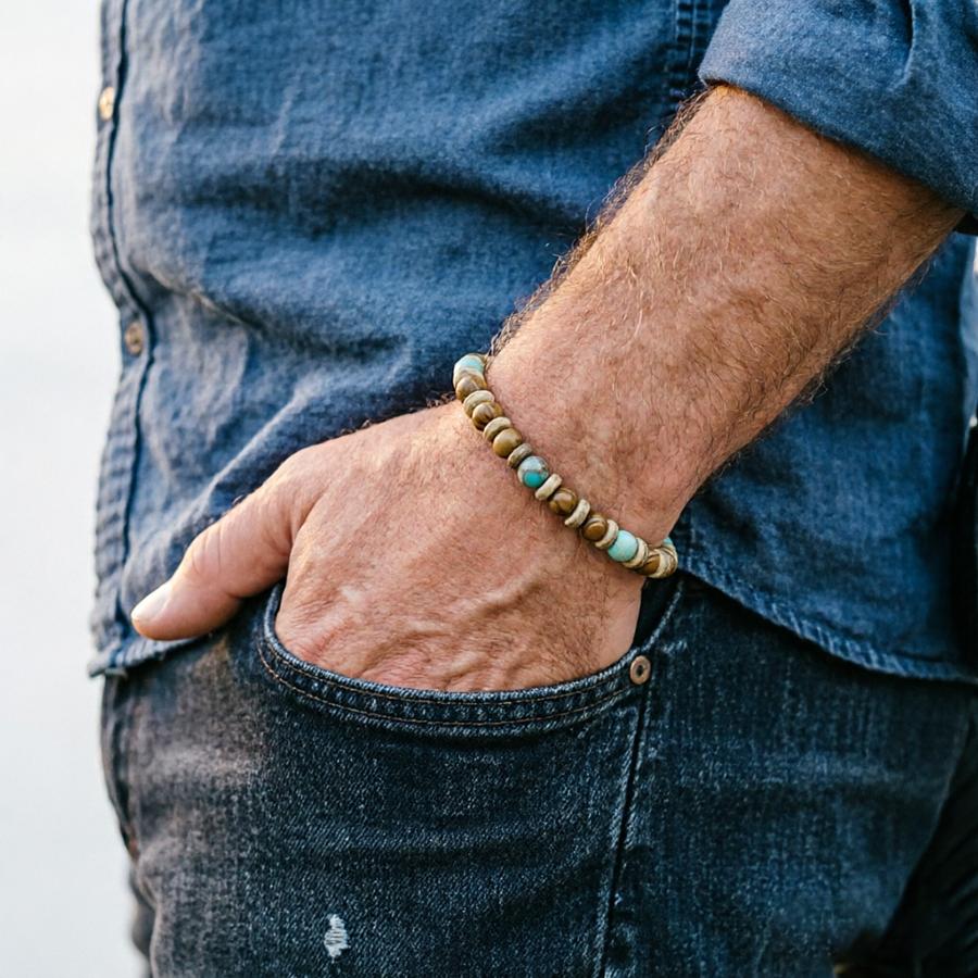 New Handmade Natural Wood Strand Bracelet For Men Positive Energy Yoga Meditation Healing Braslet Leisure Versatile Accessories