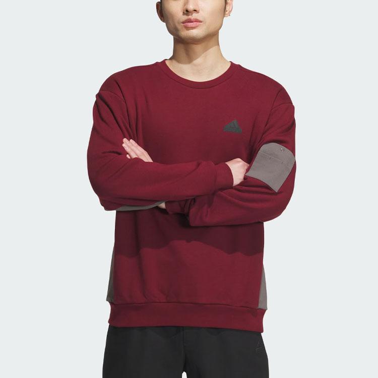 Adidas City Escape Blocking Sweatshirt Men Sweatshirt Dark-Red JE8596