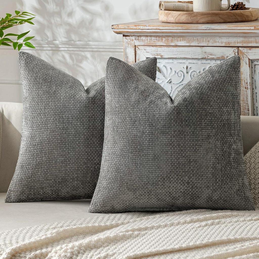 Chenille Woven Cushion Cover Soft Solid Color Pillowcase Bedroom Living Room Sofa Decoration Sofa Cushion Cover