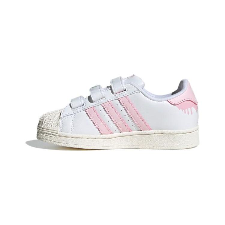 Adidas Originals Superstar Breathable Comfortable Durable Low-Top Kids Skate Shoes Pink Kids Sneaker IE8250