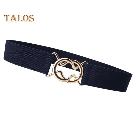 

Женский простой ремень, однотонный эластичный пояс, регулируемая длина, джинсовый ремень, тонкий пояс, аксессуары для костюма темно-синий