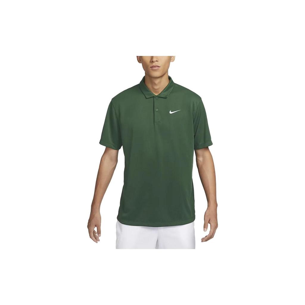 Nike Dri-Fit Court Solid Quick-Dry Casual Sports Short-Sleeve Polo Shirt Men Tops Spruce-Green DH0858-323