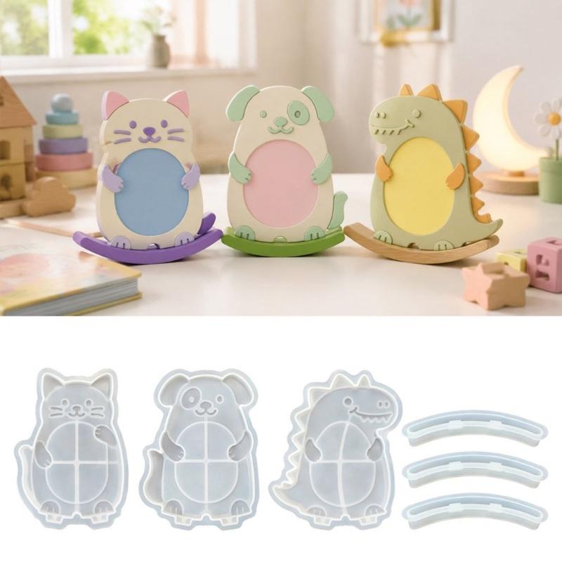 Animal Silicone Candle Molds Food Safe Silicone Temperature Resistant for Candle Picture Stand Home Decoration Resin Art