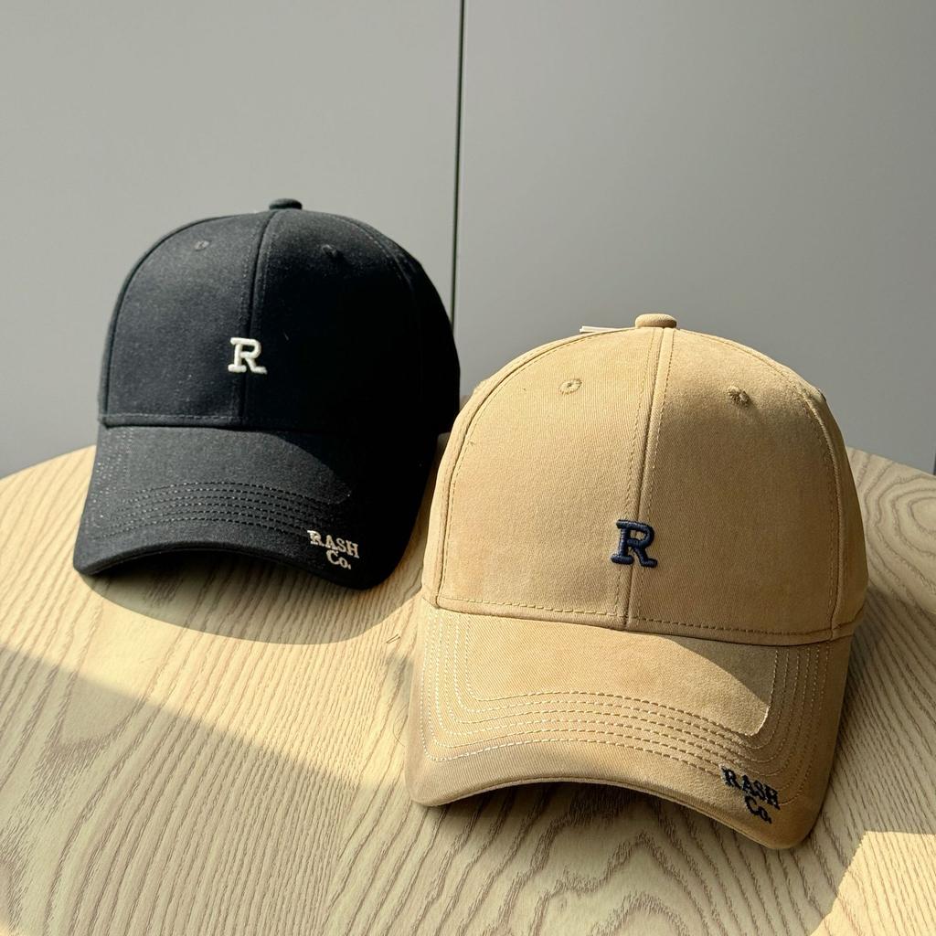 3D Embroidered Letter Baseball Cap for Women, Spring and Autumn Versatile, Face-Slimming, Korean Style, Large Head Circumference, Wide Brim, Trendy