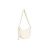 FILA Fitness Simple Commuter Versatile Adjustable Shoulder Strap Fabric Dumpling Bag Crossbody Shoulder Bag Women bags Egrets-White A13W531165FWT