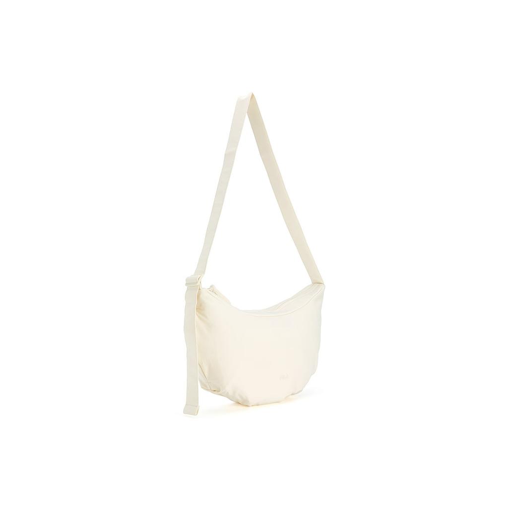 FILA Fitness Simple Commuter Versatile Adjustable Shoulder Strap Fabric Dumpling Bag Crossbody Shoulder Bag Women bags Egrets-White A13W531165FWT