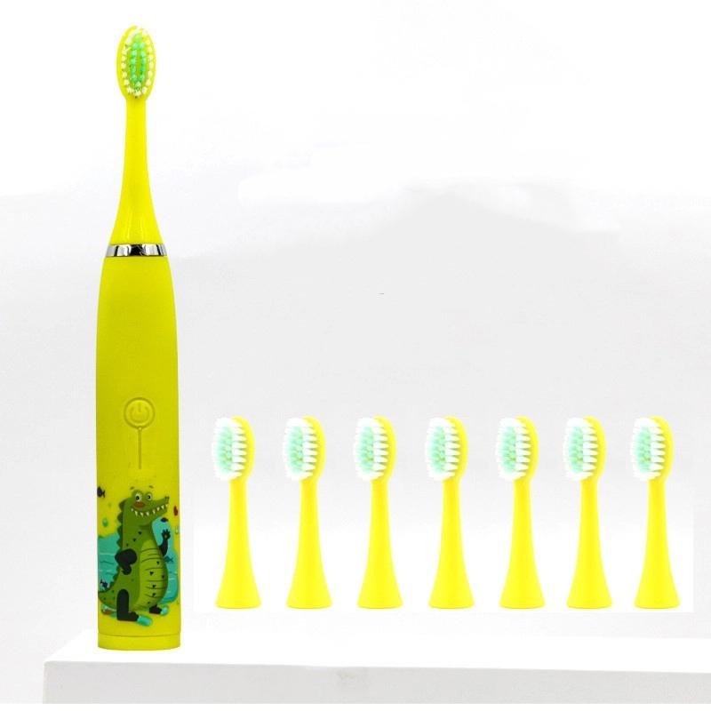 Cute Children's Electric Toothbrush Portable Ultrasonic Rechargeable Soft Bristled Cartoon Toothbrush Waterproof And Smart