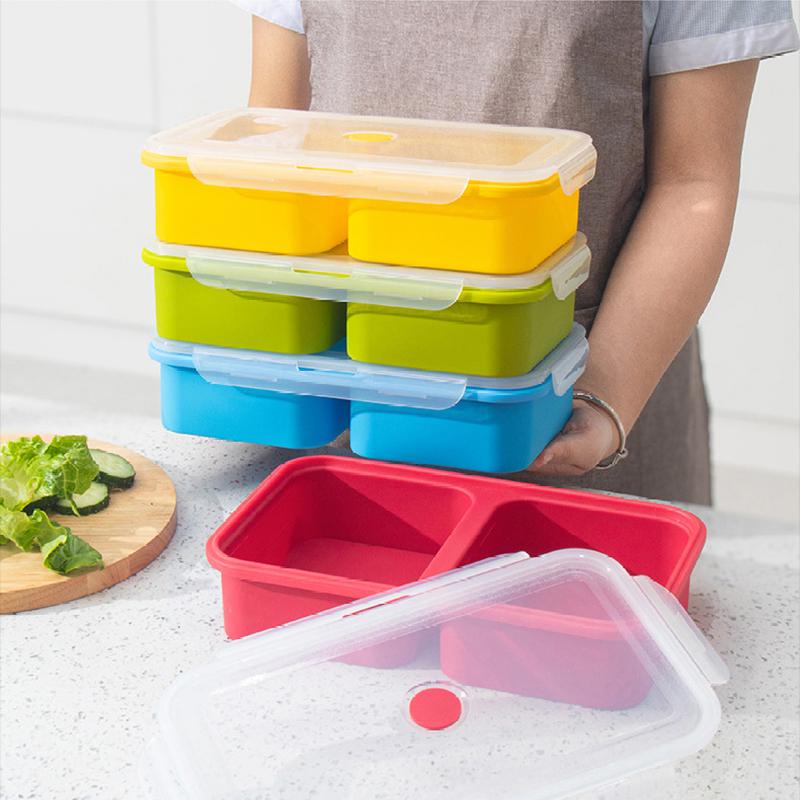 Multi Grid Soup Jelly Box Fruit Food Crisper Retain Freshness Silicone Rubber Complementary Food Freeze Storage Microwave Oven