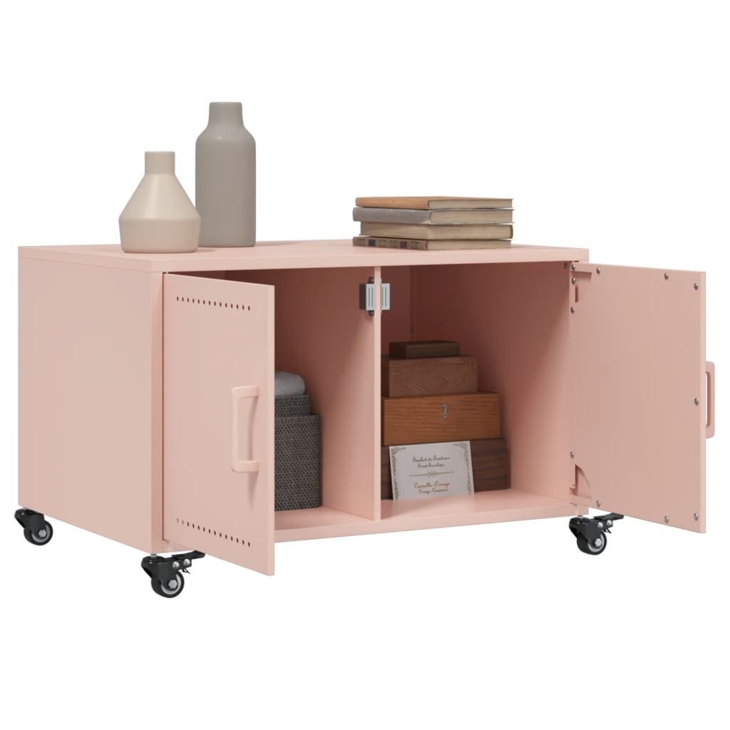 Pink Coffee Table 68 X 50 X 43.5 Cm Steel