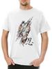 White Ninja Men's T-Shirt Samurai Bushido Banzai Warrior Armor Helmet Sword