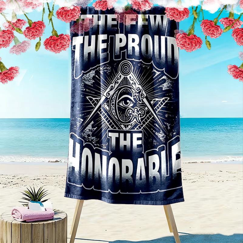 Enigmatic Divine Blueprint beach towel Portable for travel Outdoor camping Absorbent bath towel quick-drying swim towel Outdoor pool towel