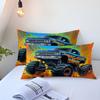 Boys And Children Off-Road Vehicle Three-Piece Quilt Cover 3D Digital Printing Bedding Set Bed Cover