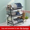 Nordic Foldable 3-Tier Carbon Steel Kitchen Dish Drying Rack