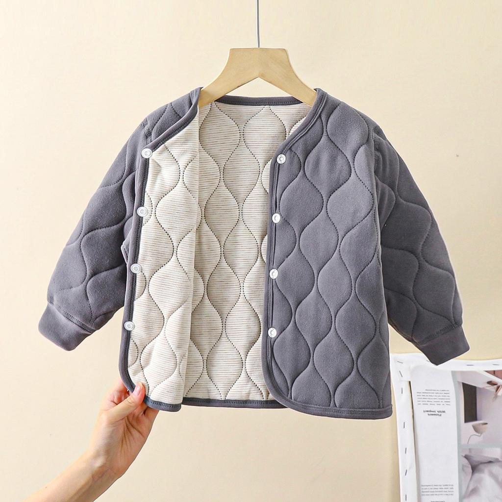 Kids Thick Padded Warm School Uniform Inner Coat For Boys And Girls