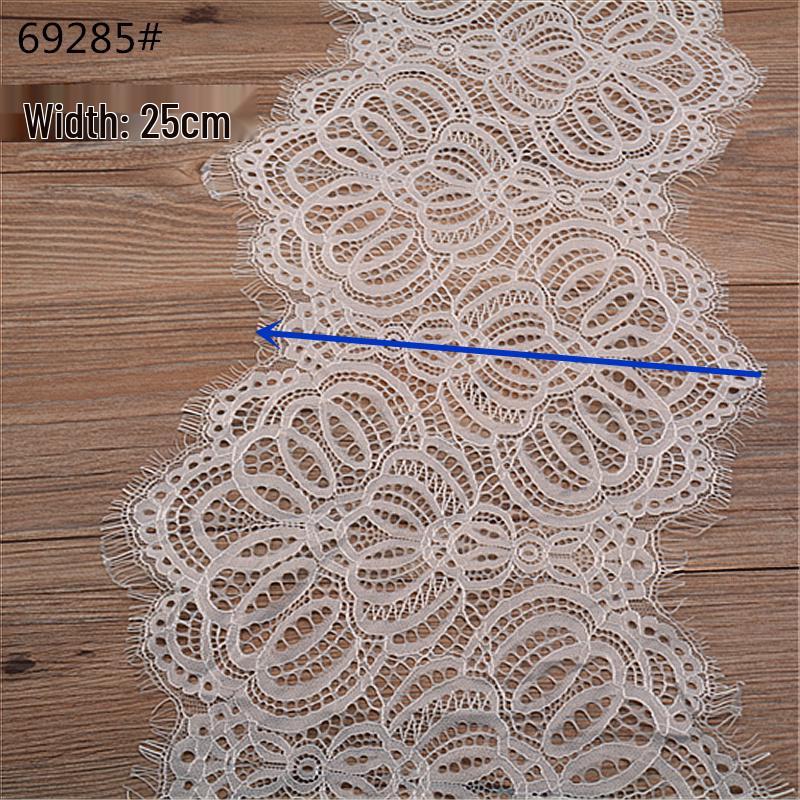 3m Black & White Eyelash Lace Fringe Trim for DIY Clothing - Multiple Styles, Non-Elastic, Soft Skirt Hem Decor.