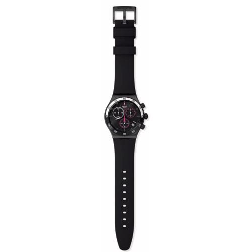 Swatch MAGENTA AT NIGHT NEW IRONY CHRONO Wristwatch YVB413 Black