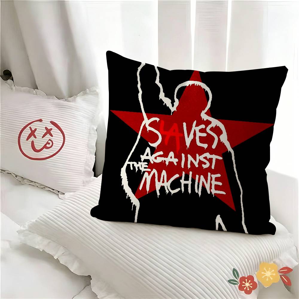 pc Rock Band Rage Against The Machine Pillow Case Fashion Square Pillowcase Bedroom Sofa Room Ins Decoration Leisure