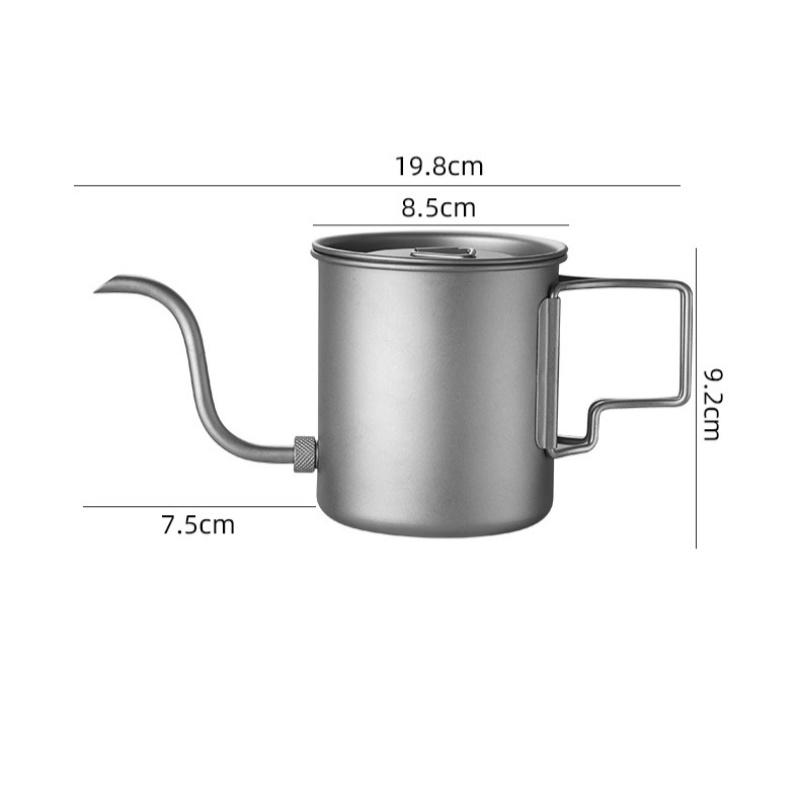 420 мл чайник для кофе пуровер уличный титановый чайник для кофе пуровер чайник с гусиной шеей складная ручка
