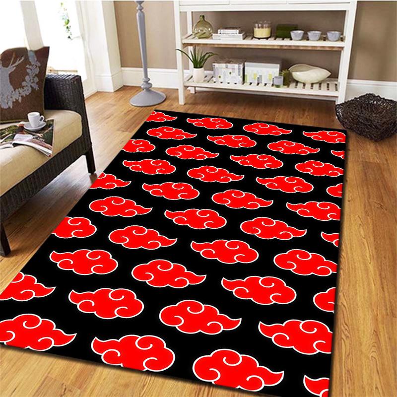 Naruto Teppich für Wohnzimmer Schlafzimmer Zuhause Sofadekoration, rutschfeste Bodenmatte für Kinder zum Spielen