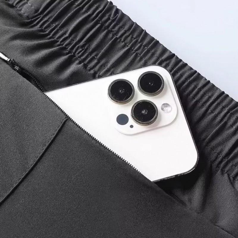Mens Quick-Dry Board Shorts With Double-Layer Lining Swimming Surfing Running Beach Sports