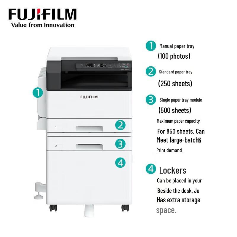 FUJIFILM Apeos 2350NDA Black and White Multifunction Laser Printer CN Plug (adapter Included)