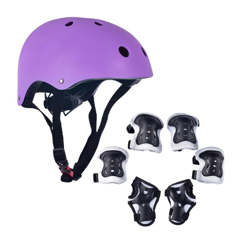 Teenager Ausrüstung Radfahren Knieschoner Knieschoner Ellbogenschoner Gleitbrett Kinder Outdoor Handgelenkschützer Rollschuhlaufen Helme Sets