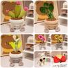 Flower Potted Plant Plush Toy Cartoon Stuffed Doll Room Decoration Gift Kids
