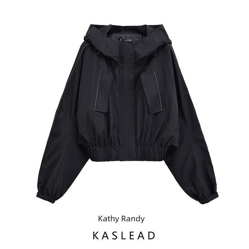 Kaslead New Arrival Women's Clothing Fashion Style Minimalist Easiest for Match Loose Hooded Jacket Jacket Outwear