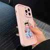 For iPhone 17 16 15 14 13 12 11 Pro Max Case Cute and Stylish Pink Bear Design Cover For iPhone XS Max XR X 7 8 Plus 16E Fundas