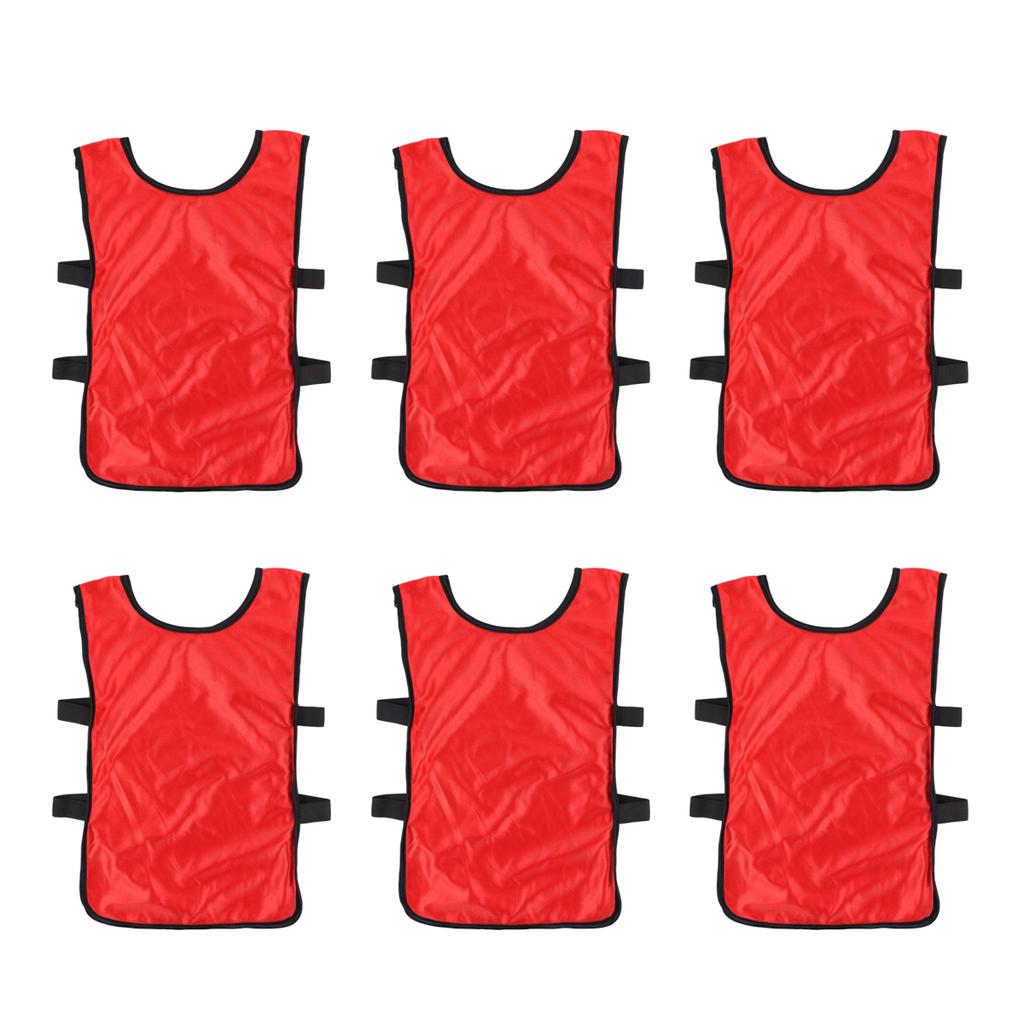 6 Pièces Gilet d'Entraînement Football Enfants Équipement d'Entraînement Pinnies Sports Jeunesse Basketball