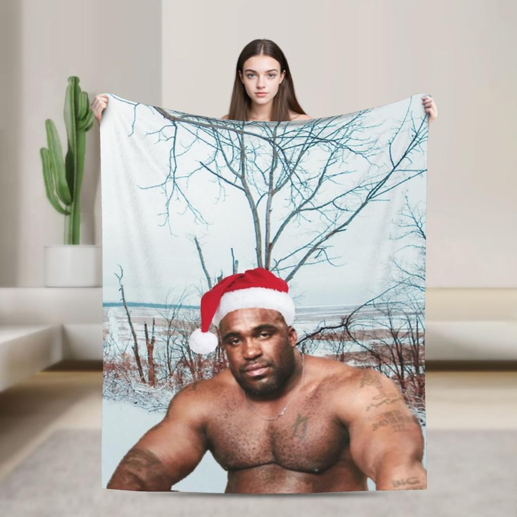 Funny Barry Wood Meme Christmas  Blanket Multiple Sizes Warm Cozy Fluffy  Throw Blankets for Couch Sofa and Bed
