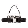 FENDI Baguette FF Two-Tone Calfskin Tote Bag Phone Case Waist Bag Mini Men's Style Black/White