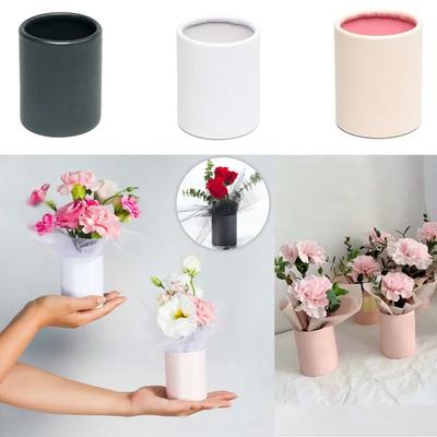 Kulaté kartonové dárkové krabice Flower Box Svatba Párty Balení růží Dekorace Dárky na Valentýna Party Potřeby