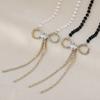 Factory Dongmen Bow Zircon Necklace Women'S Fashion Personality Autumn And Winter Sweater Chain Collarbone Chain