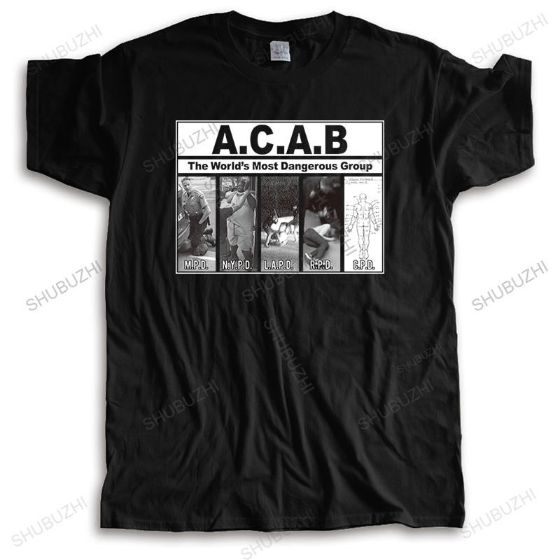 

Мужская летняя футболка с короткими рукавами, топы acab, самая опасная группа в мире, Прямая поставка, хлопковая винтажная футболка унисекс с круглым вырезом