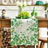Artoid Mode Shamrock Love Heart 210 GSM St. Patrick's Day Table Runner, Seasonal Spring Kitchen Dining Table Decoration for Home Party Decor 13x72