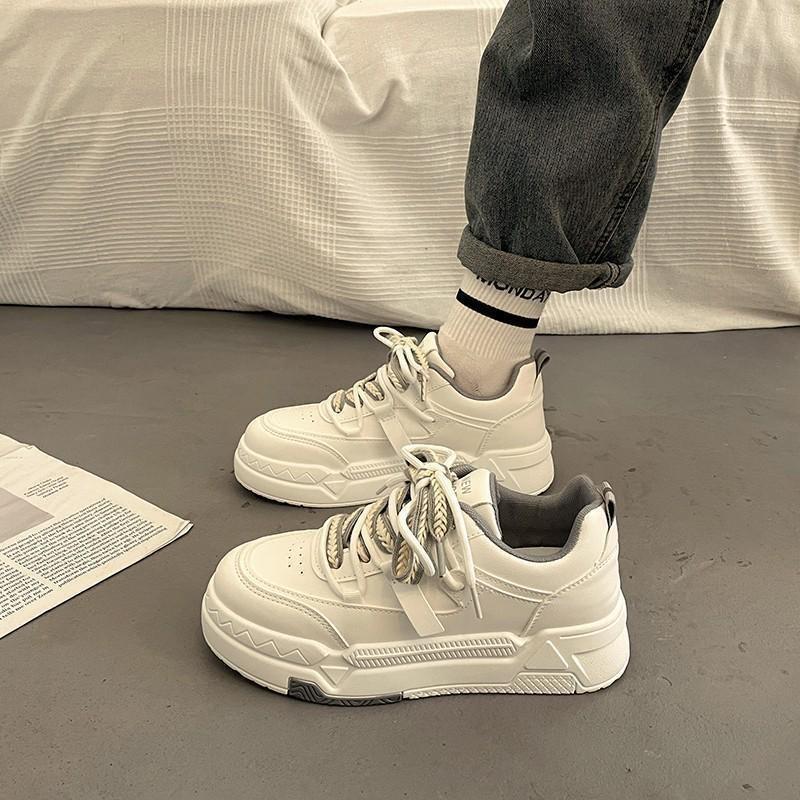 

Popular Hong Kong style platform Guochao board shoes women s shoes 2025 spring and autumn new niche versatile casual shoes sports white shoes 35 сірий колір