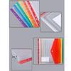 Pack of 6 Expandable Punched Pockets Clear Plastic Document Envelope File Wallets with 11 Holes Letter Size Folder Bag