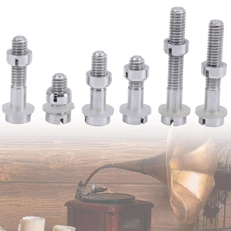 6Pieces Multifuntional Turntable Cartridge Assembly Set Metal Screw Bolts with Nuts and Washers Turntable Component
