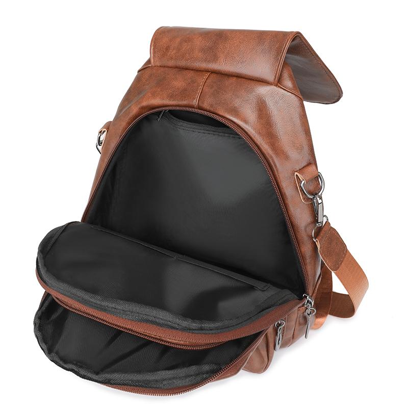 Soft Leather Backpack Women's Commuter Backpack Flip Multi-Functional Shoulder Bag