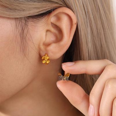 High-End Exquisite Clover and Heart Bow Hoop Earrings for Women