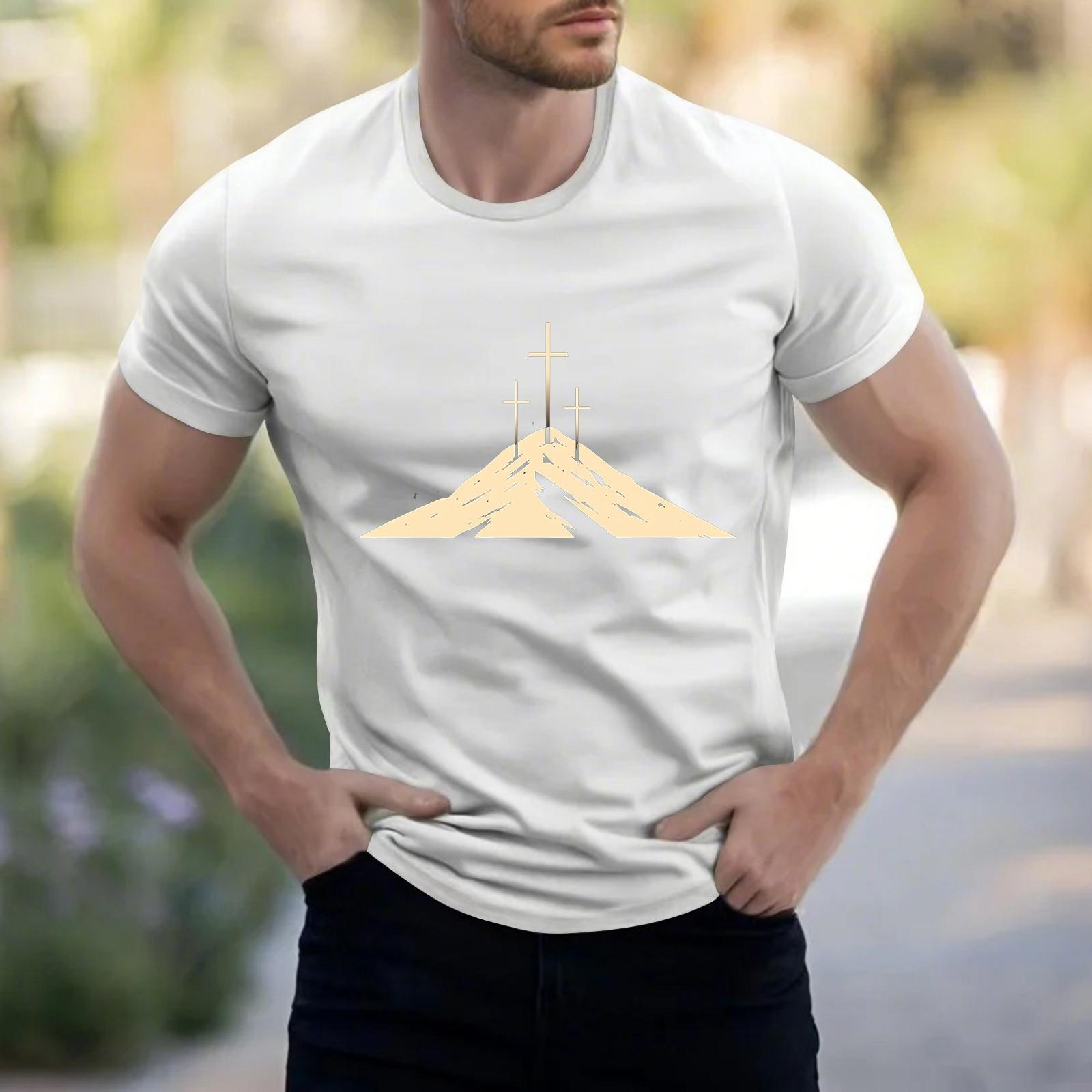 

Мужская рубашка с воротником-стойкой и коротким рукавом, свободная рубашка для отдыха и отдыха, мужская S белый