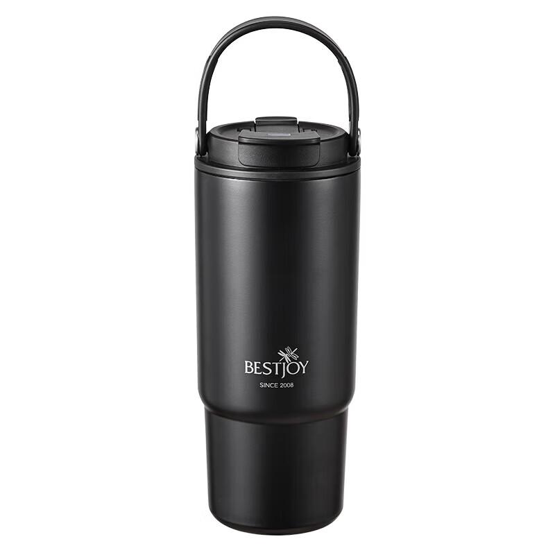 FUGUANG Shixi 316L Stainless Steel Insulated Coffee Cup with Straw