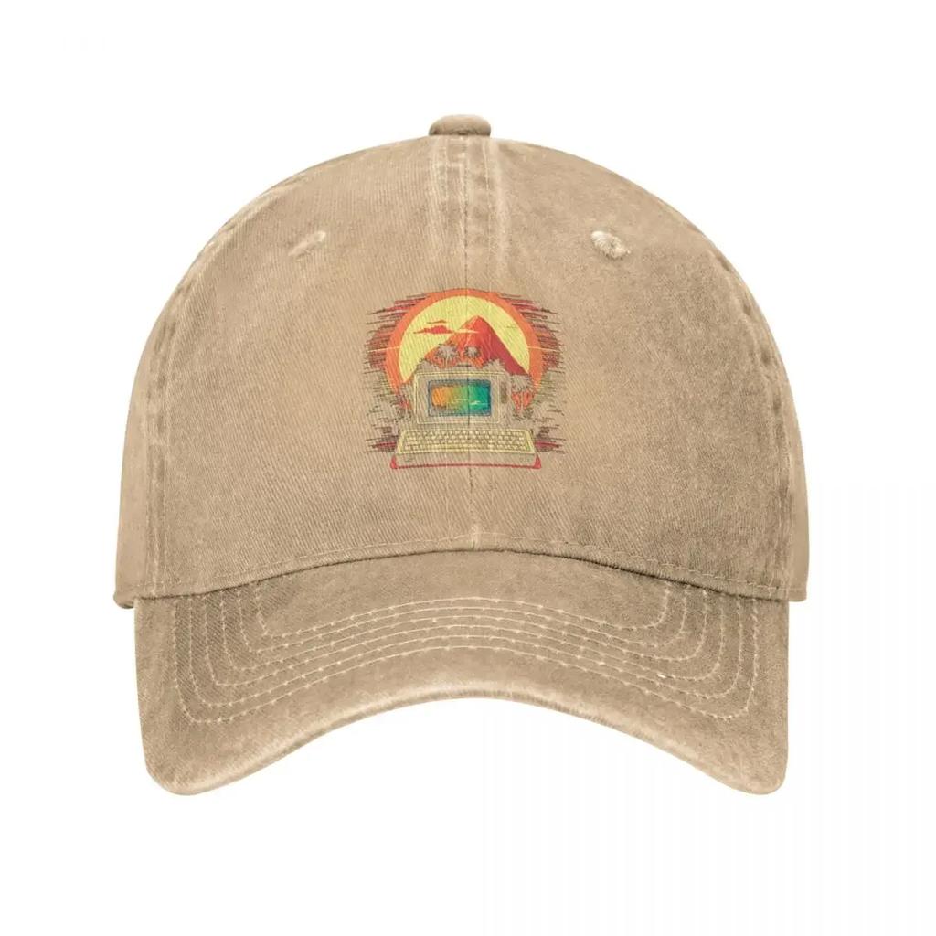 Retro Computer Baseball Cap Rave Unique Hats Hats On Offer Snap Back Hat Unisexs Baseball Womens