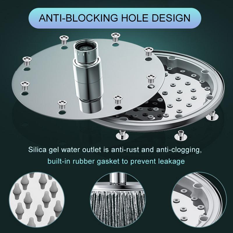 Bathroom 6 ”8 Inch Shower Head ABS Chrome Shower Head Water Saving Bathroom Rain Spa Square Handheld ELA087-1