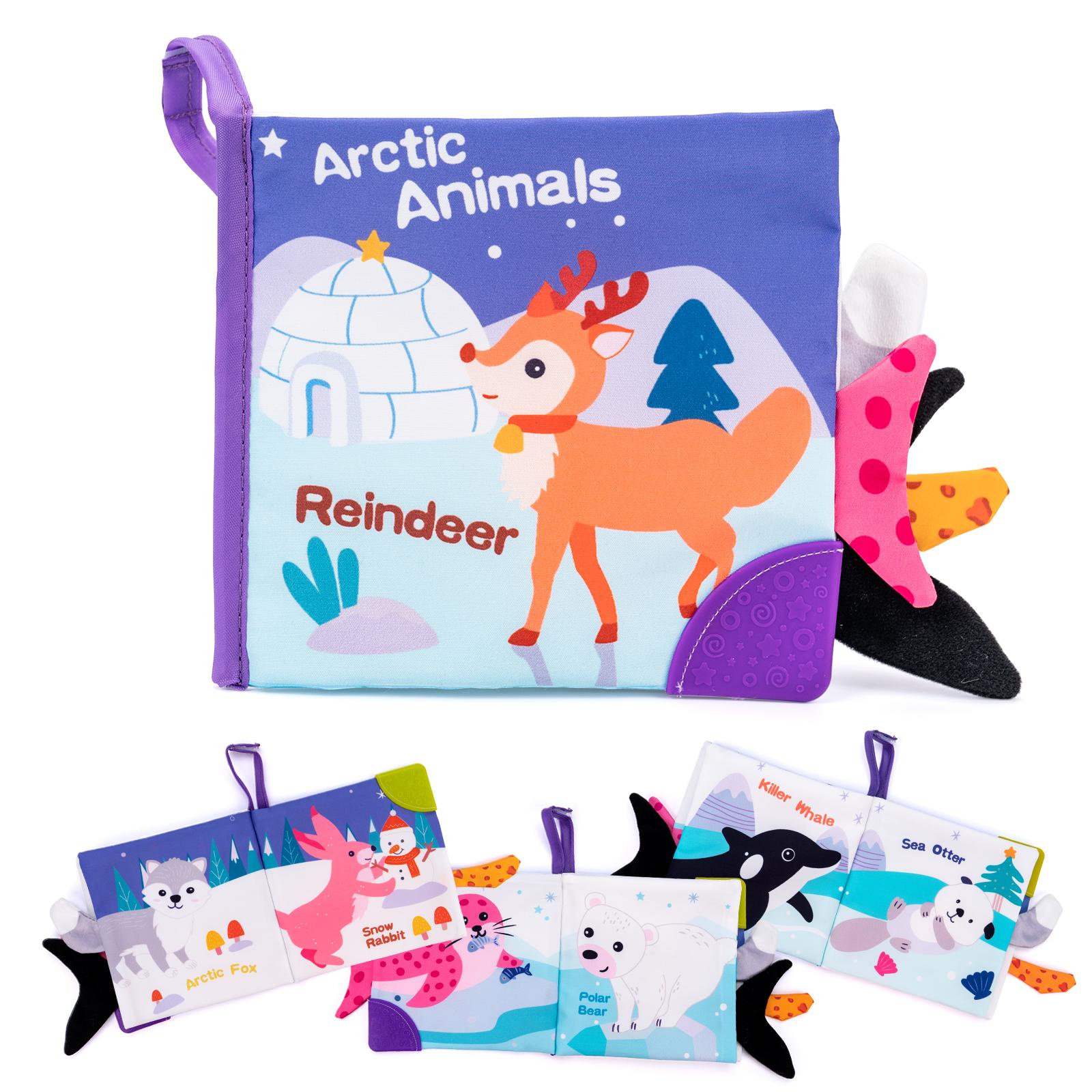 

New 3D Visual Tail Cloth Book Rustle Sound Baby Tear Resistant Early Learning Educational Montessori Toys 0-12 Months Baby Gifts