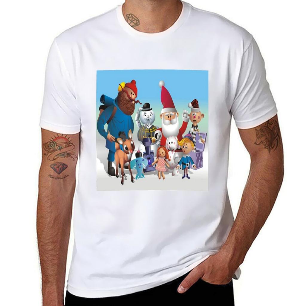 Rudolph And Friends  Dreamscapesbyteresa Tshirt Antipilling Casual Tshirt
