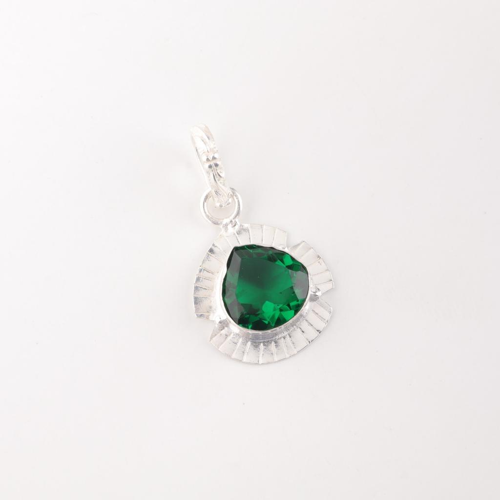 Chrome Diopside Gemstone 925 Sterling Silver Jewelry Pendant 1.15" Gift For Wife PP-8-9