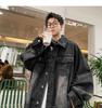 Men's Winter Lambswool Denim Jacket - Trendy American Style, Thickened with Velvet for Warmth, Hong Kong Inspired Fashion.