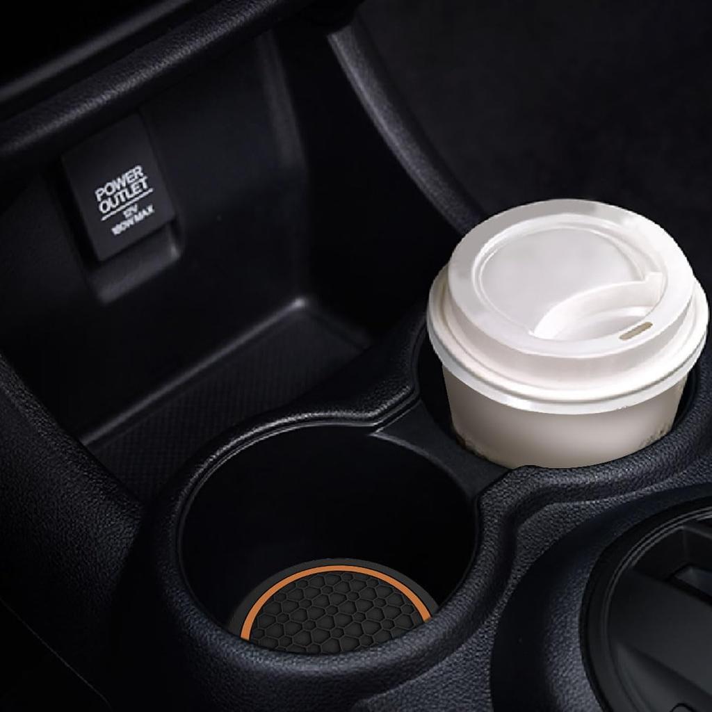 4PCS Car Cup Holder Coasters, Dustproof Automotive Interior Accessories Mat,2.75 Inch Non-Slip Ert Water Bottle Holder Pads, Universal For Vehicles,
